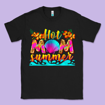 Hot Mom Summer Classic Tee Designed By Zillion Design Studio