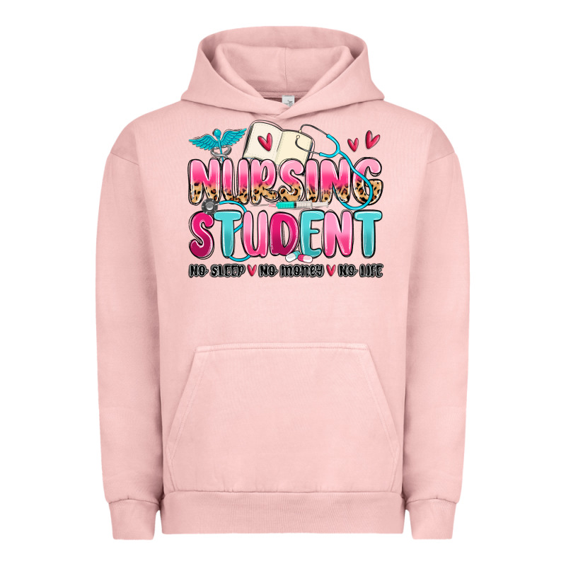 Nursing Student No Sleep No Money No Life Urban Hoodie by MaliasSmallBusiness | Teevron