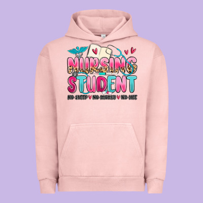 Nursing Student No Sleep No Money No Life Urban Hoodie Designed By Maliassmallbusiness