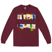 Burgundy custom teacher name crayon Long Sleeve Tee - texasbilliewilder