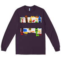 Plum custom teacher name crayon Long Sleeve Tee - texasbilliewilder