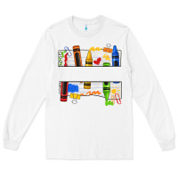 White custom teacher name crayon Long Sleeve Tee - texasbilliewilder