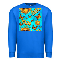 True Royal sun with butterfly seamless pattern Premium Sweatshirt - BundleAndBundleShop