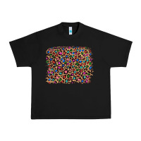 Black leopard with multiple color glitters Urban Heavy Tee - Artiststas