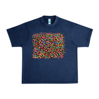 Navy leopard with multiple color glitters Urban Heavy Tee - Artiststas