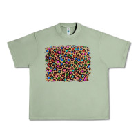 Oil Green leopard with multiple color glitters Urban Heavy Tee - Artiststas