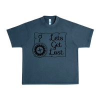 Midnight Navy lets get lost Urban Heavy Tee - Unal Design
