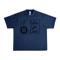 Navy lets get lost Urban Heavy Tee - Unal Design