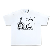 White lets get lost Urban Heavy Tee - Unal Design
