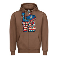 Chestnut Love Texas  4th of july Zipper Hoodie - CowGirlArtShop
