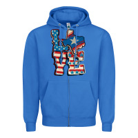 True Royal Love Texas  4th of july Zipper Hoodie - CowGirlArtShop