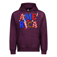 Mauve Wine America Urban Hoodie - NancyCooperArtShop