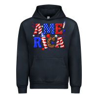 Navy America Urban Hoodie - NancyCooperArtShop