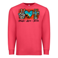 Cardinal peace love jesus Premium Sweatshirt - JahusDesignShop