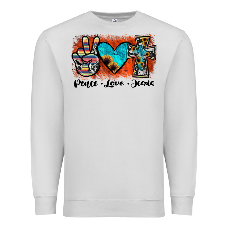 Peace Love Jesus Premium Sweatshirt by JahusDesignShop | Teevron