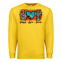 Lemon peace love jesus Premium Sweatshirt - JahusDesignShop