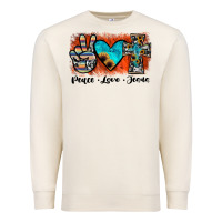 Sandshell peace love jesus Premium Sweatshirt - JahusDesignShop