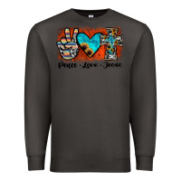 Smoke peace love jesus Premium Sweatshirt - JahusDesignShop