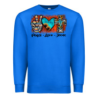 True Royal peace love jesus Premium Sweatshirt - JahusDesignShop