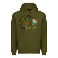 Army Green reel cool  grandpa Premium Hoodie - MaliasSmallBusiness