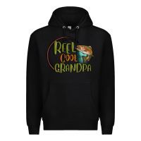 Black reel cool  grandpa Premium Hoodie - MaliasSmallBusiness