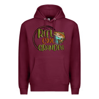 Burgundy reel cool  grandpa Premium Hoodie - MaliasSmallBusiness
