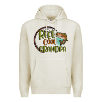 Oatmeal Heather reel cool  grandpa Premium Hoodie - MaliasSmallBusiness