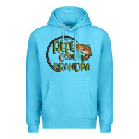 Ocean Blue reel cool  grandpa Premium Hoodie - MaliasSmallBusiness