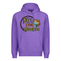 Purple reel cool  grandpa Premium Hoodie - MaliasSmallBusiness