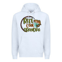 White reel cool  grandpa Premium Hoodie - MaliasSmallBusiness