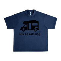 Navy lets go camping Urban Heavy Tee - Unal Design