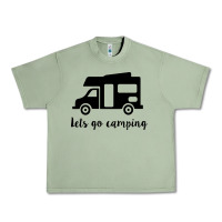 Oil Green lets go camping Urban Heavy Tee - Unal Design
