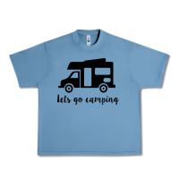 Pebble Blue lets go camping Urban Heavy Tee - Unal Design