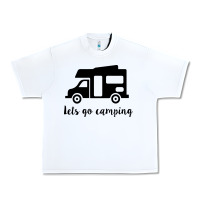 White lets go camping Urban Heavy Tee - Unal Design