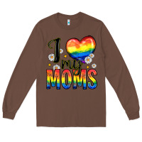 Chestnut i love my moms Long Sleeve Tee - Zillion Design Studio