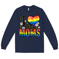 Navy i love my moms Long Sleeve Tee - Zillion Design Studio