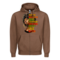 Chestnut juneteenth 1885 because my ancestors weren't free in 1776 black woman Zipper Hoodie - HRA Design Shop