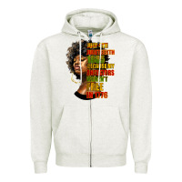 Oatmeal Heather juneteenth 1885 because my ancestors weren't free in 1776 black woman Zipper Hoodie - HRA Design Shop