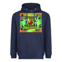 Navy spooky teacher Heavyweight Hoodie - BundleAndBundleShop