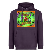 Plum spooky teacher Heavyweight Hoodie - BundleAndBundleShop