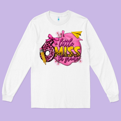 Little Miss 6th Grade Long Sleeve Tee Designed By Texasbilliewilder
