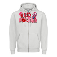 Dove Grey kiss machine Zipper Hoodie - FaDigitalArtStudio