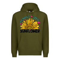 Army Green mommy' s little sunflower Premium Hoodie - MaliasSmallBusiness