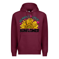 Burgundy mommy' s little sunflower Premium Hoodie - MaliasSmallBusiness