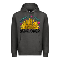 Charcoal Heather mommy' s little sunflower Premium Hoodie - MaliasSmallBusiness