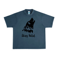 Midnight Navy stay wild Urban Heavy Tee - Unal Design