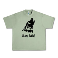 Oil Green stay wild Urban Heavy Tee - Unal Design