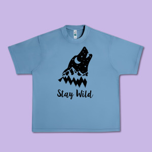 Stay Wild Urban Heavy Tee Designed By Unal Design