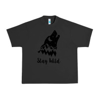 Pigment Black stay wild Urban Heavy Tee - Unal Design