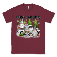 Burgundy merry christmas gnomies Classic Tee - texasbilliewilder